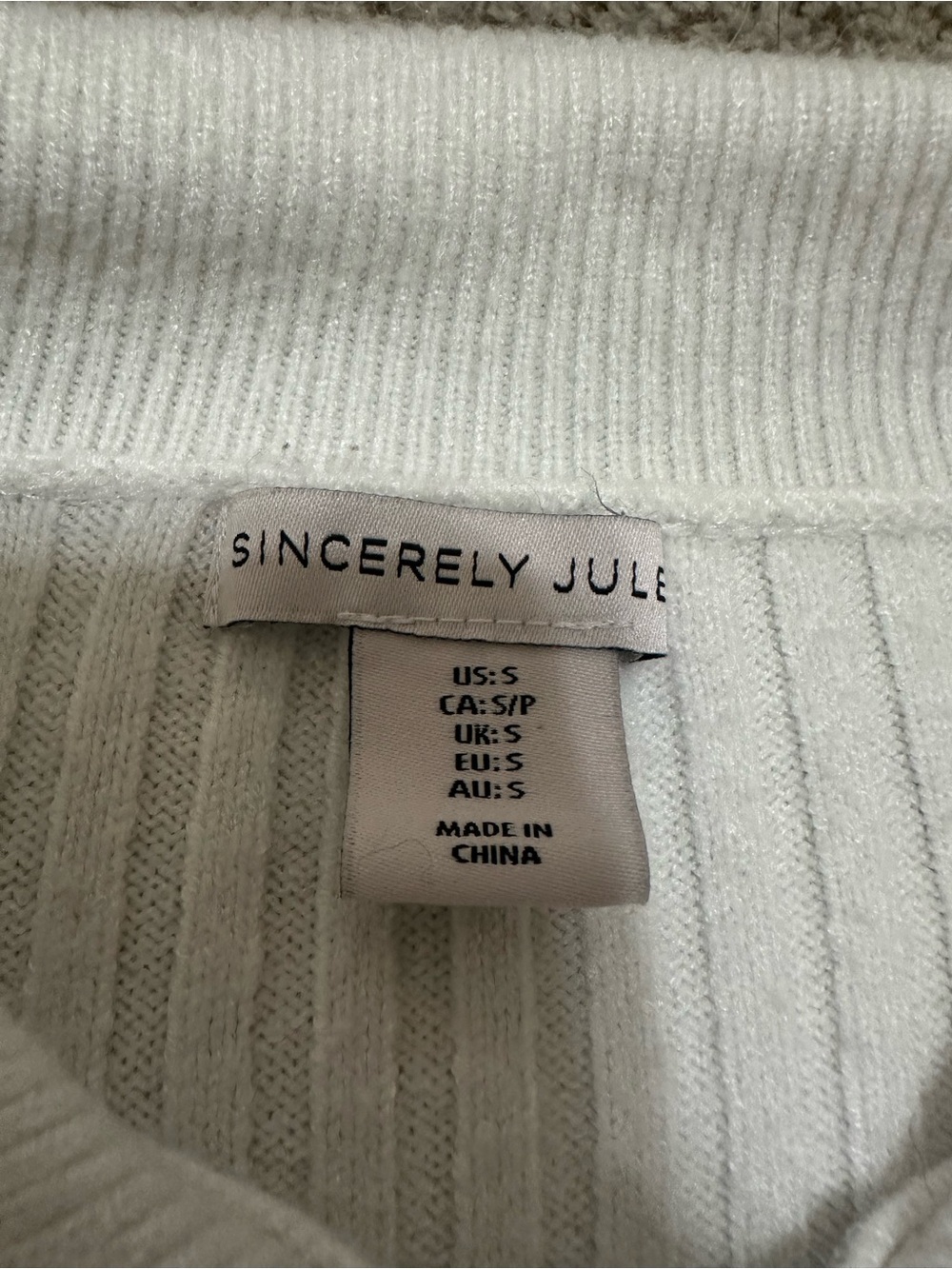 Sincerely Jules Cream/white Ribbed Button-Front Collared Cardigan - Picture 2 of 3